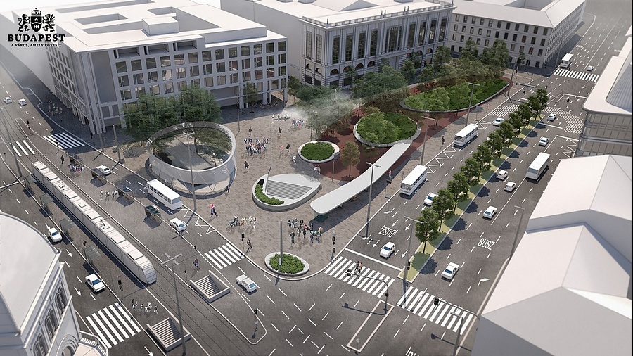 Ilyen lesz a Blaha Lujza tér az idén kezdődő felújítás után