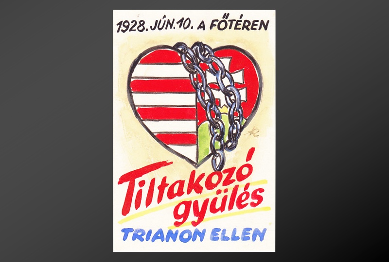 Az egyik, tiltakozó gyűlésre felhívó plakátja 1928.