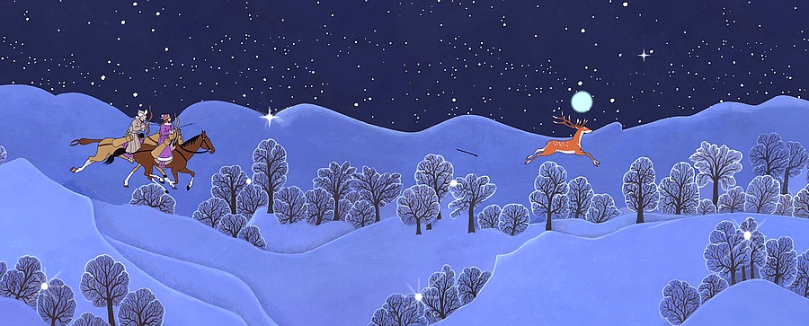 Egy kép az Ének a Csodaszarvasról című filmből, írta és rendezte Jankovics Marcell